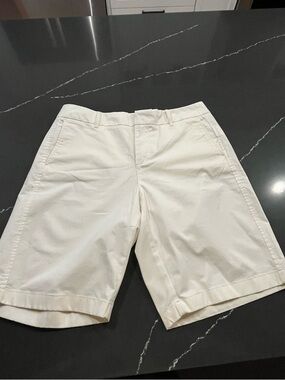 Quince Women’s White Cotton Bermuda Shorts size 12- New W/Out Tags!